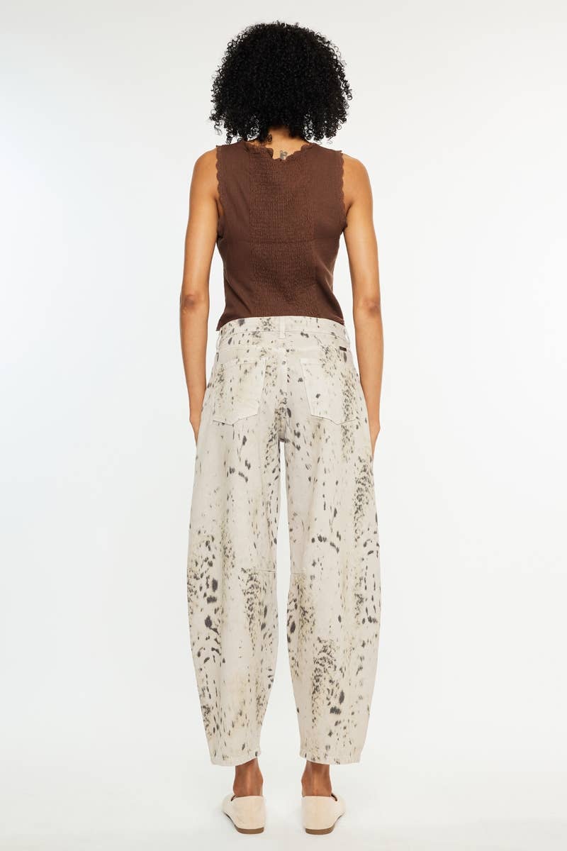 Tobacco Row Animal Print Horseshoe Jean