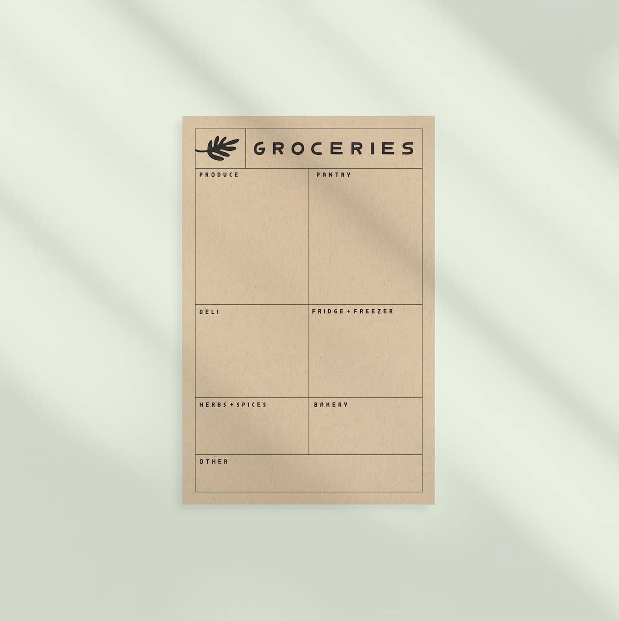 Grocery List Notepad