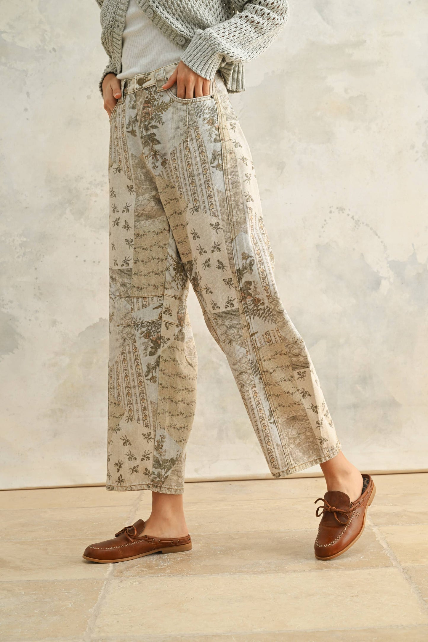 Briar Printed Barrel Pants