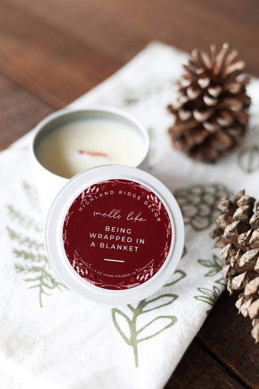 Being Wrapped In A Blanket Candle – Tin