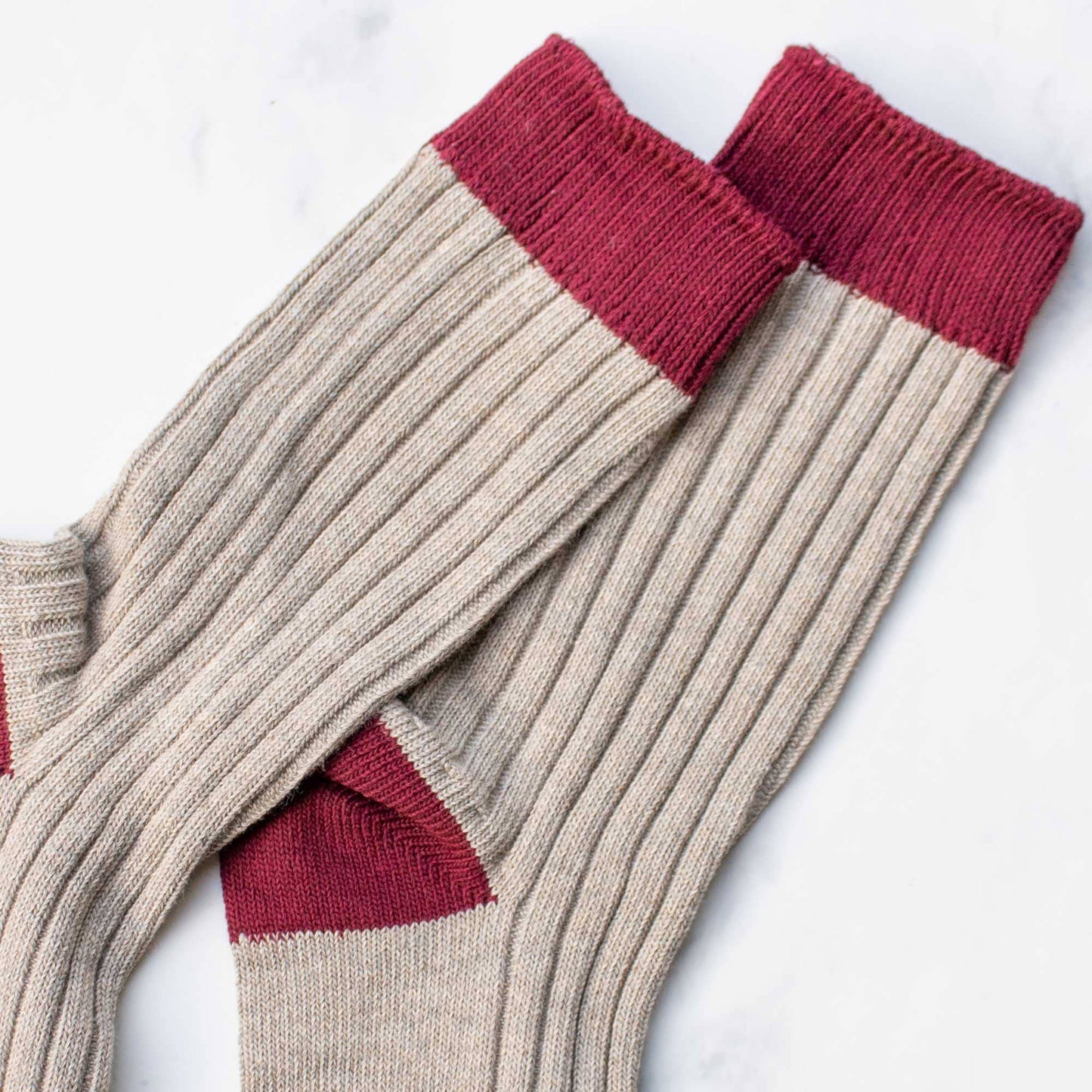 The Two-Tone Ribbed Crew Sock