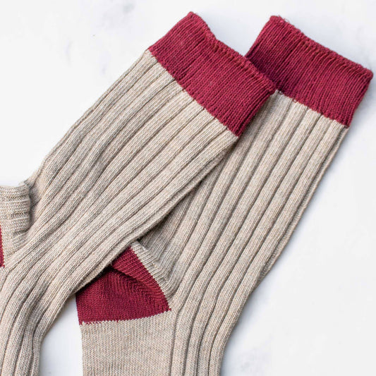 The Two-Tone Ribbed Crew Sock