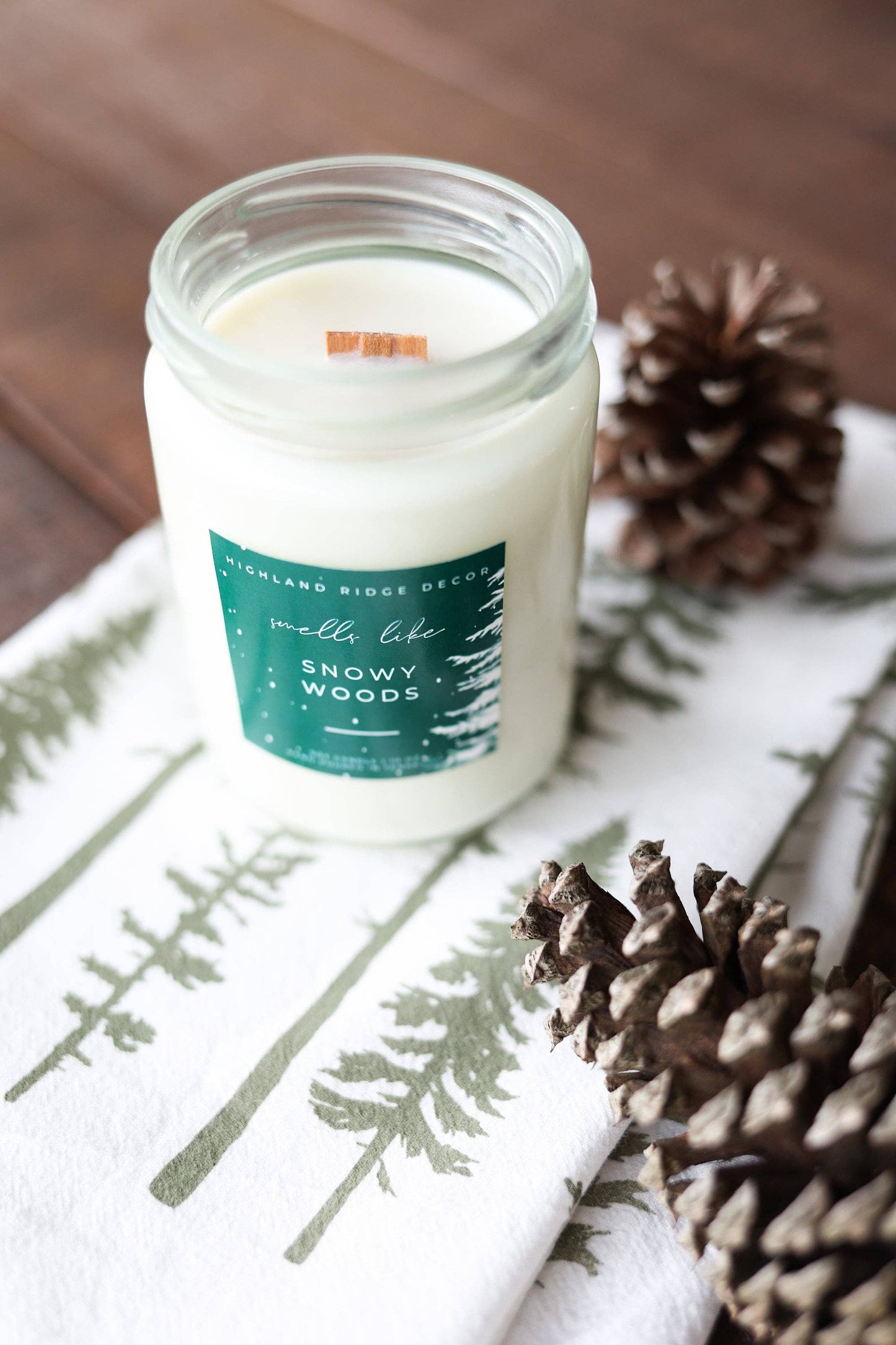 Snowy Woods Christmas Candle