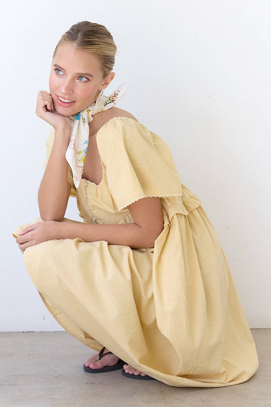 Daffodil Flowy Midi Dress