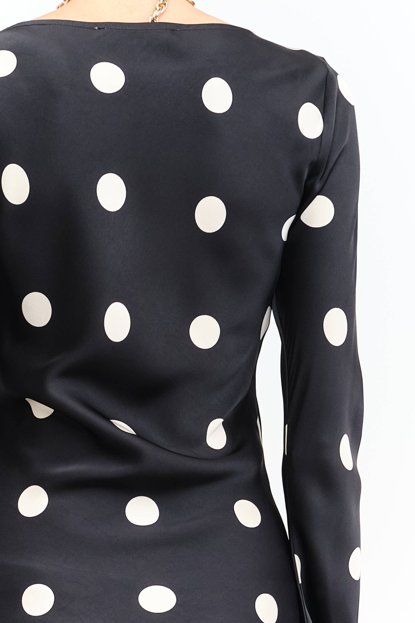 Celine Polka Dot Black Dress