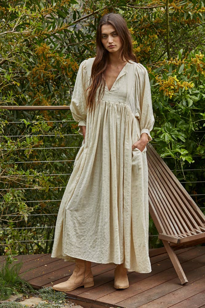 Grayson Flowy Maxi Dress Natural / S