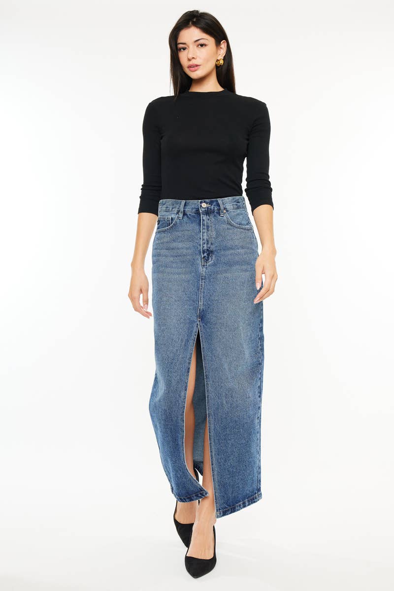 Harper Denim Maxi Skirt