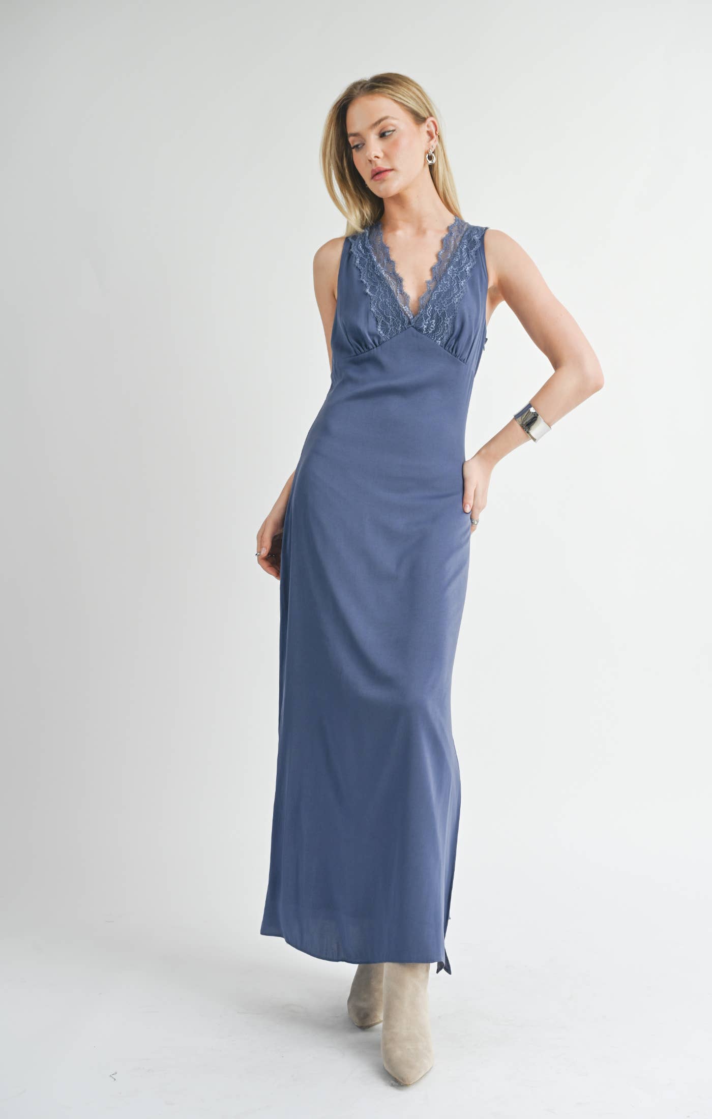 Fiona Lace-Detail Slip Dress