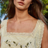 Corolla Embroidered Top