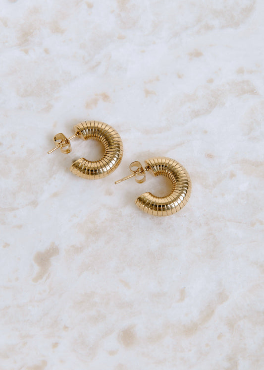 Ridge Hoop — Gold