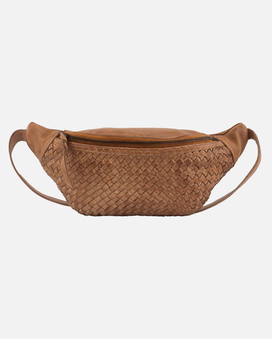 Hanna Woven Leather Belt Bag