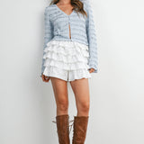 Abingdon Textured Ruffle Cardigan