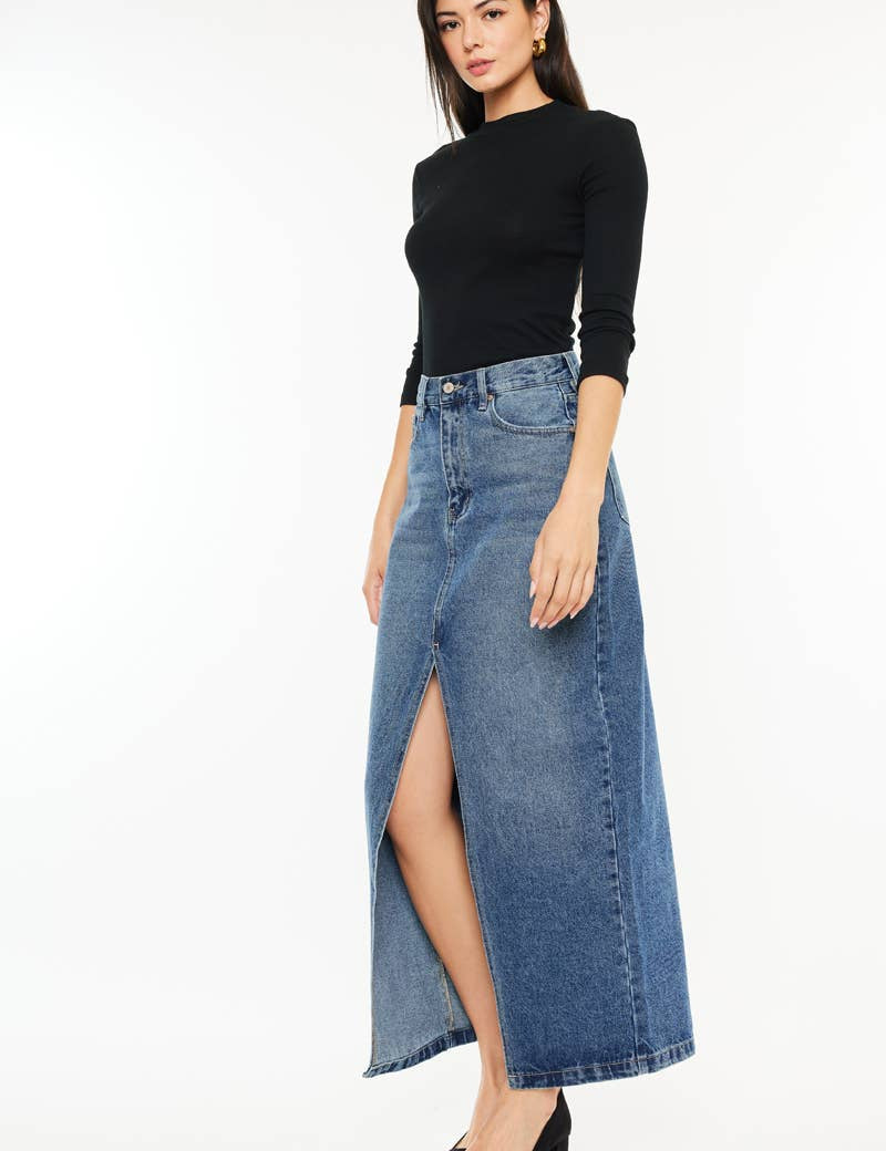 Harper Denim Maxi Skirt