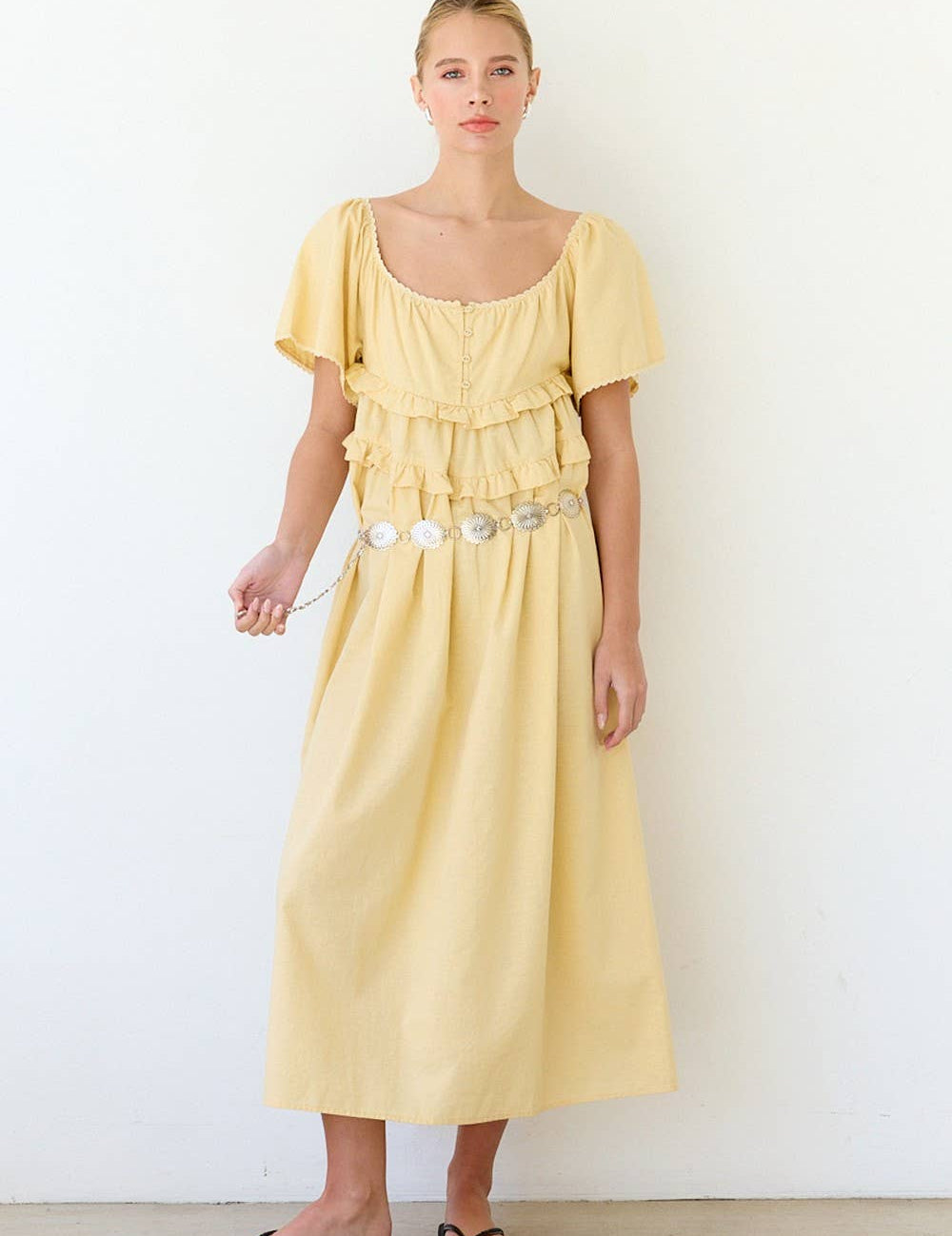 Daffodil Flowy Midi Dress