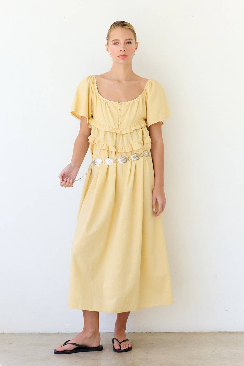 Daffodil Flowy Midi Dress