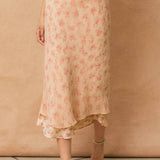 Rosewater Layered Midi Skirt