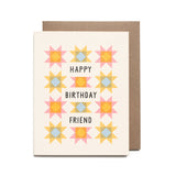 Happy Birthday Friend Quilt Card