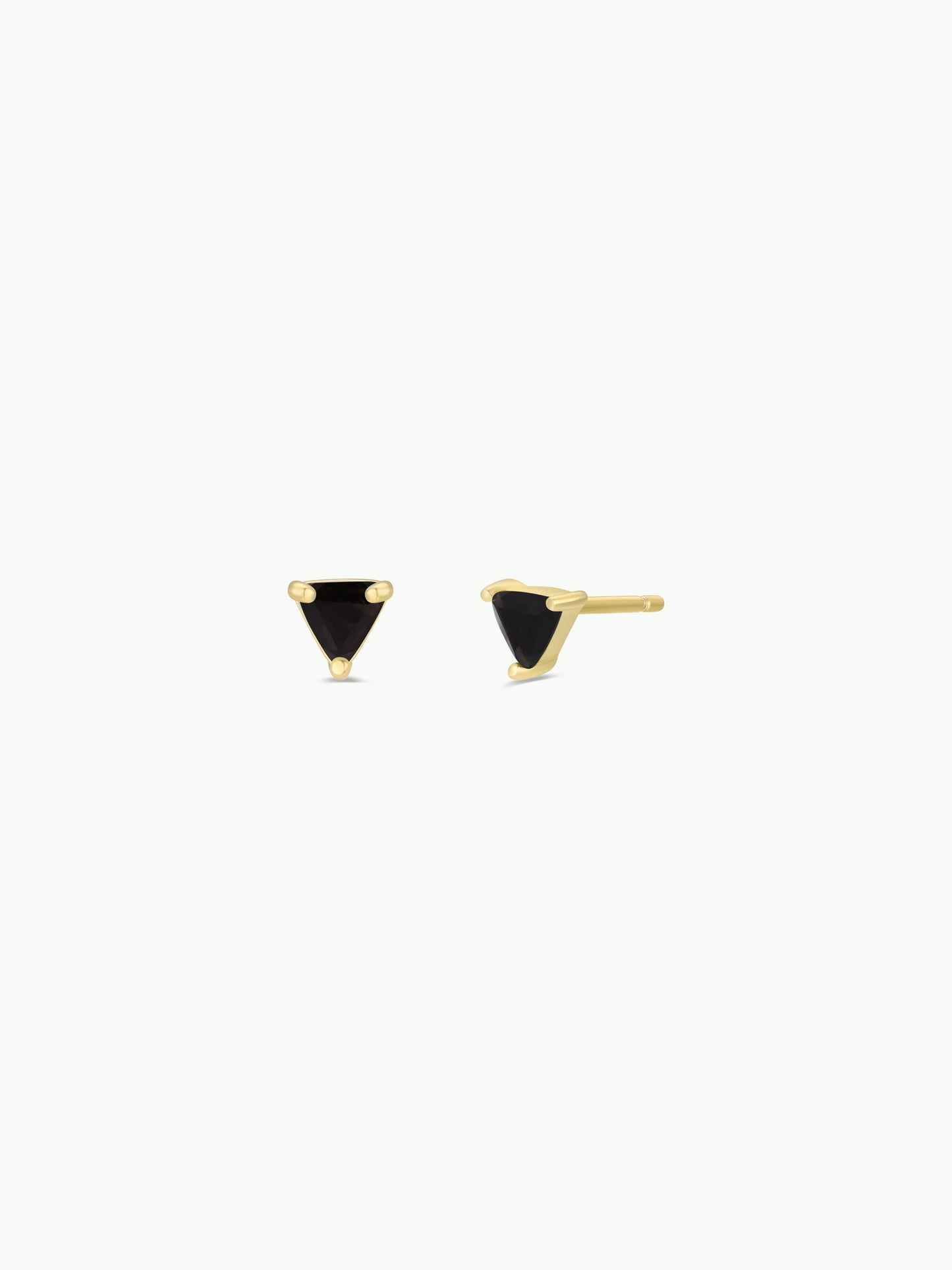 Eclipse Studs – Black Tourmaline & Gold