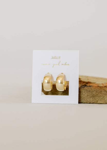 Sculpted Wide Hoops – Gold