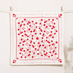 red bandana, neck scarf, cherry bandana, 100% cotton bandana, patriotic bandana, fourth of july bandana 