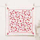 red bandana, neck scarf, cherry bandana, 100% cotton bandana, patriotic bandana, fourth of july bandana 