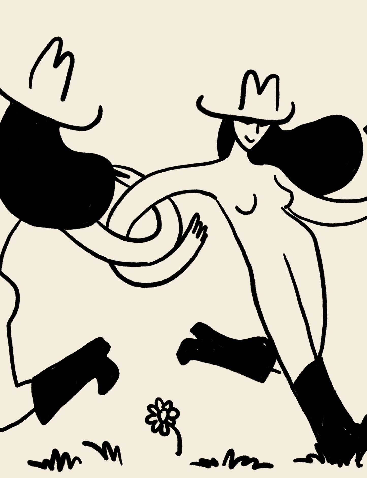 Frolicking Cowgirls Print | 5x7