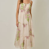 Peach Tree Midi Dress