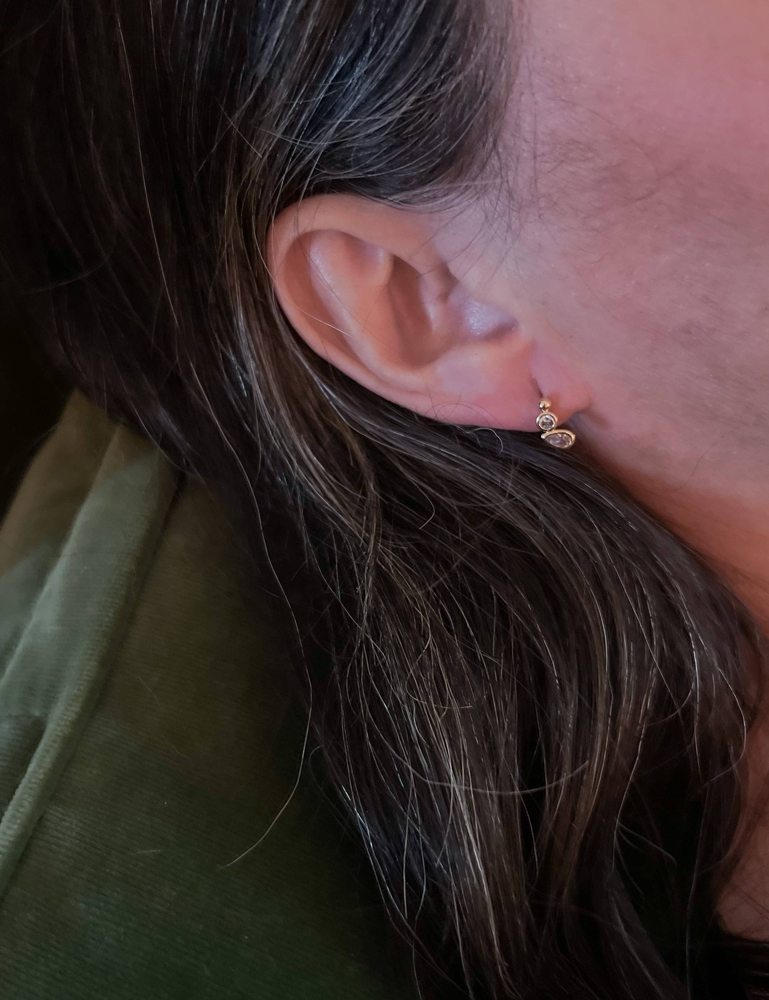Teardrop Stud Earrings