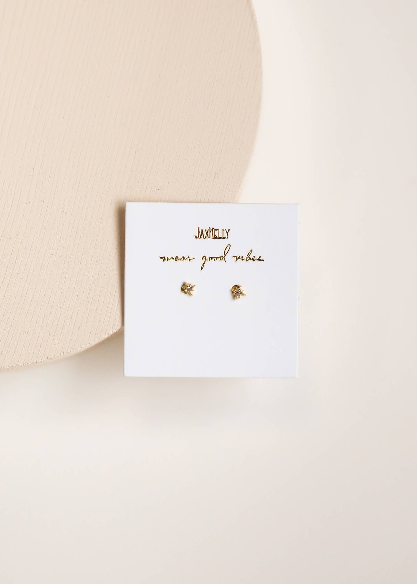 North Star Studs – Gold & CZ