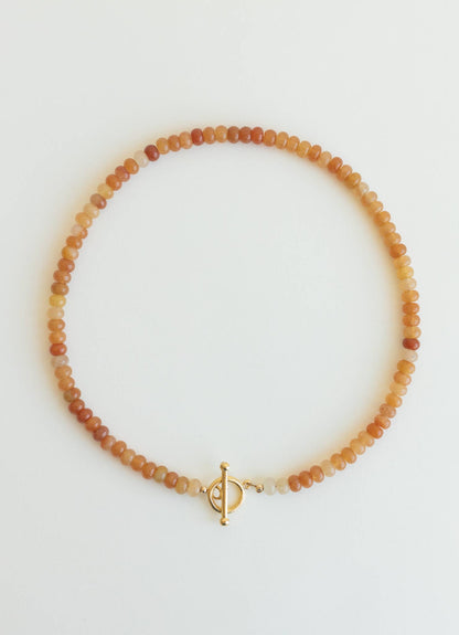 Millie Necklace – Red Aventurine Beaded Necklace