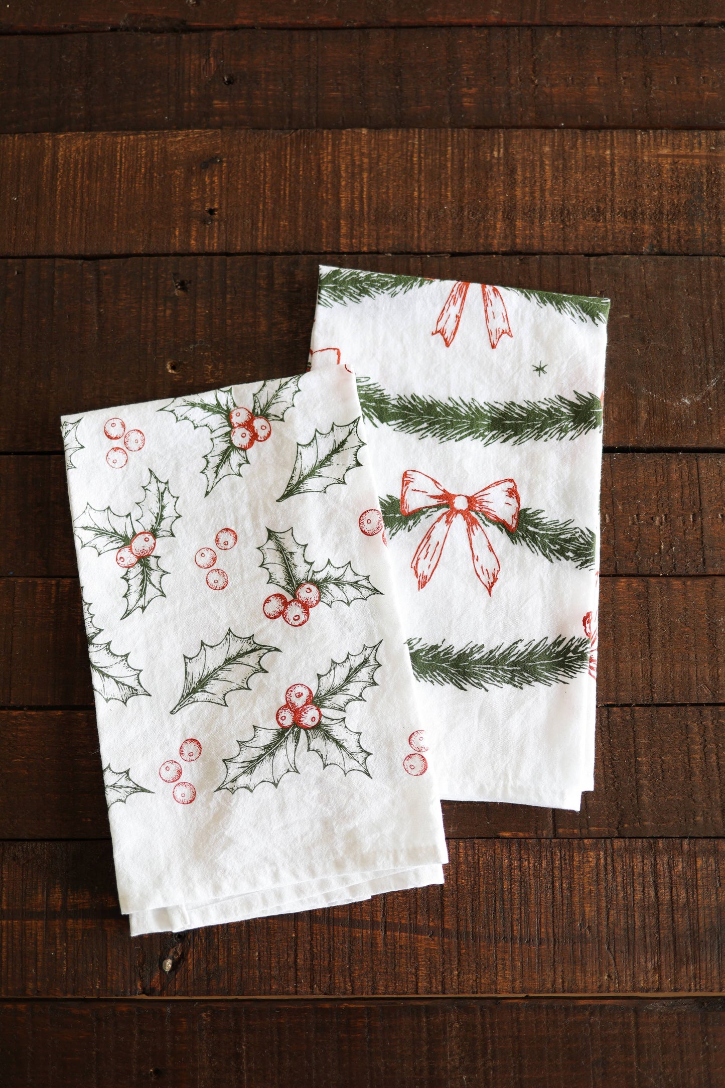 Botanical Holly Tea Towel