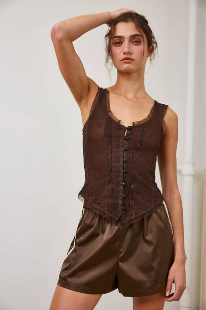 Cocoa Corset Top