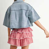 Backroads Cropped Denim Shirt