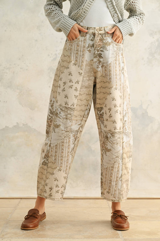 Briar Printed Barrel Pants