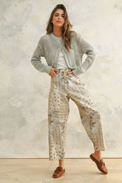 Briar Printed Barrel Pants