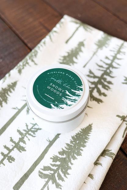 Snowy Woods Christmas Candle – Tin