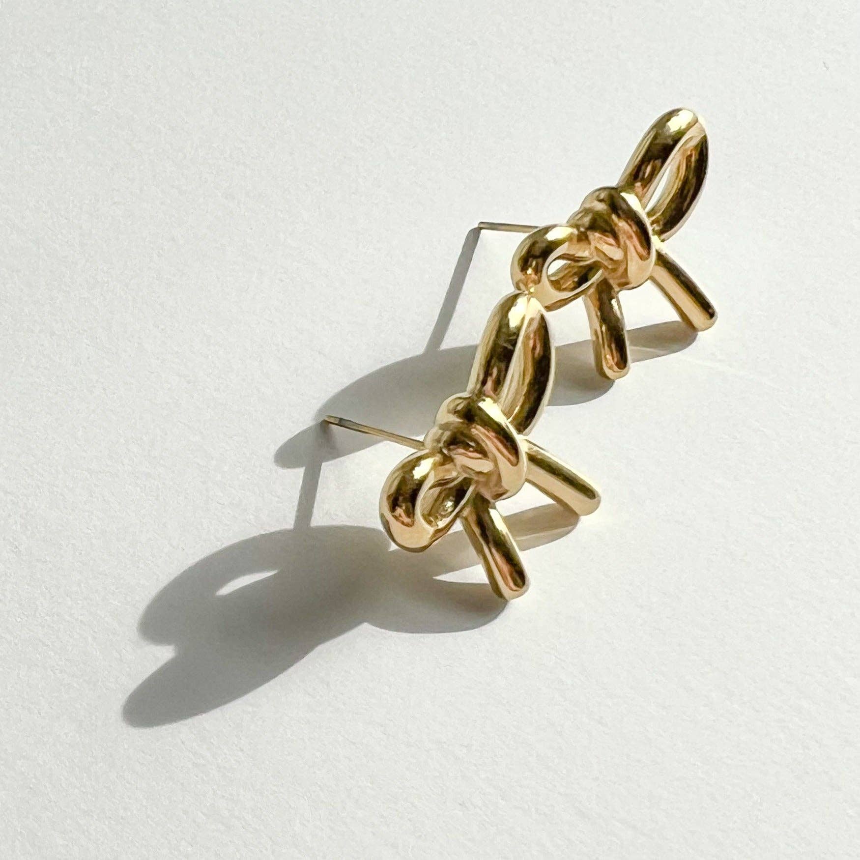 Gold Bow Earrings