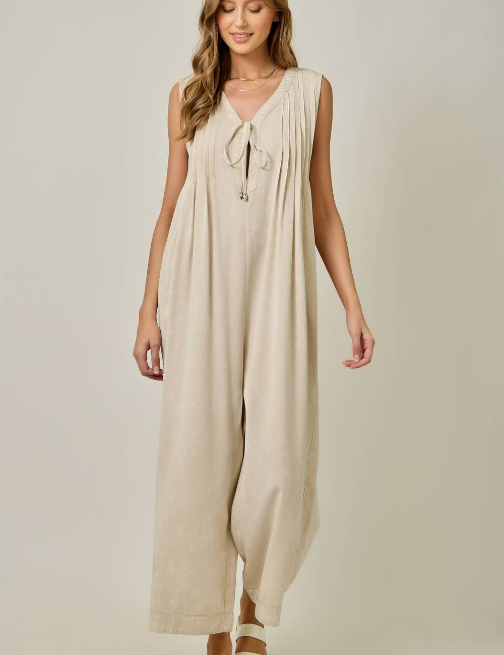 Dune Wide-Leg Tencel Jumpsuit