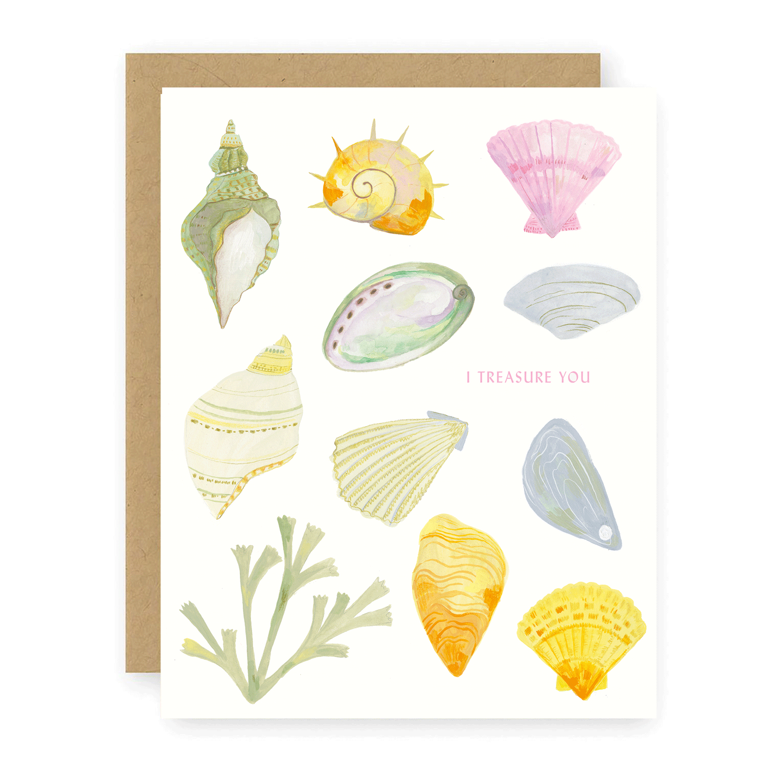 Treasure You Seashell Greeting Card