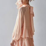 Peach Sorbet Ruffle Mini Dress