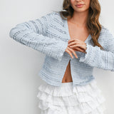 Abingdon Textured Ruffle Cardigan