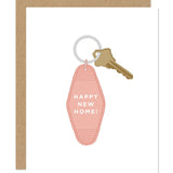 Motel Keychain Happy New Home Card
