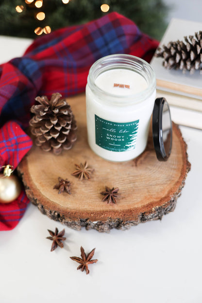 Snowy Woods Christmas Candle
