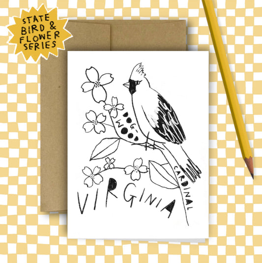 Virginia State Flower & Bird Card