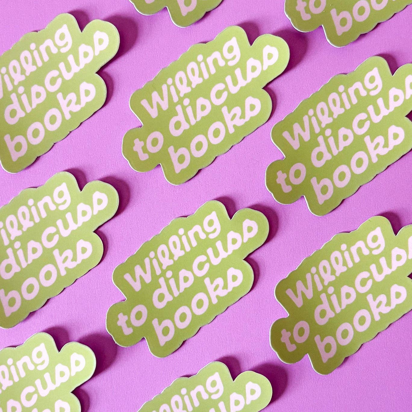 Willing to Discuss Books Sticker
