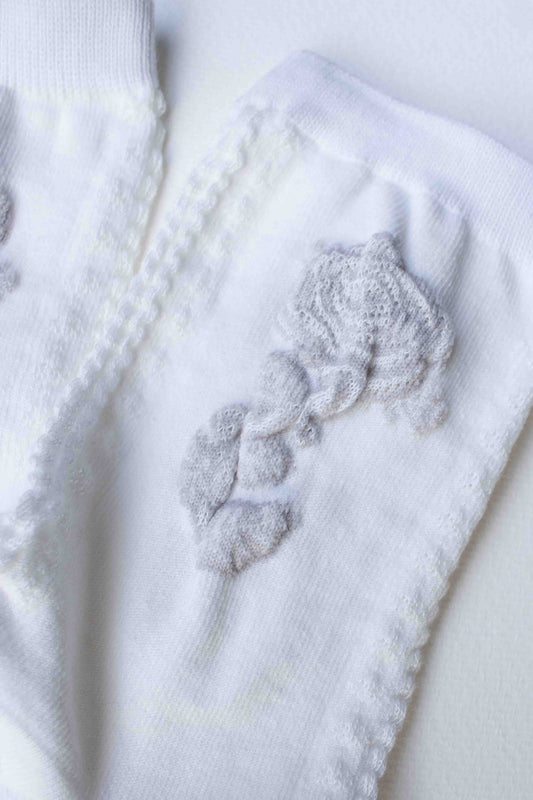 The Embroidered Rose Crew Sock