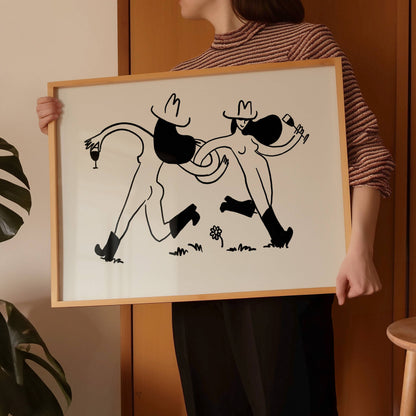 Frolicking Cowgirls Print | 5x7