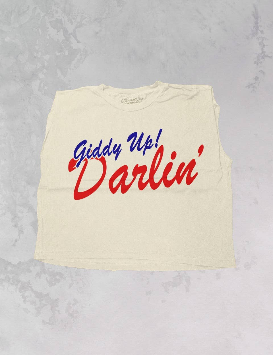 Giddy Up! Darlin' | Cropped Muscle Tee