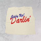 Giddy Up! Darlin' | Cropped Muscle Tee