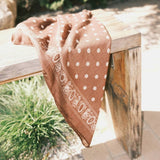 Chocolate Paisley Border Square Scarf